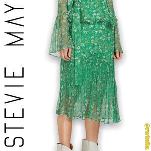Stevie May Jade Valentine Skirt Moss Floral NWT Women's Size Small